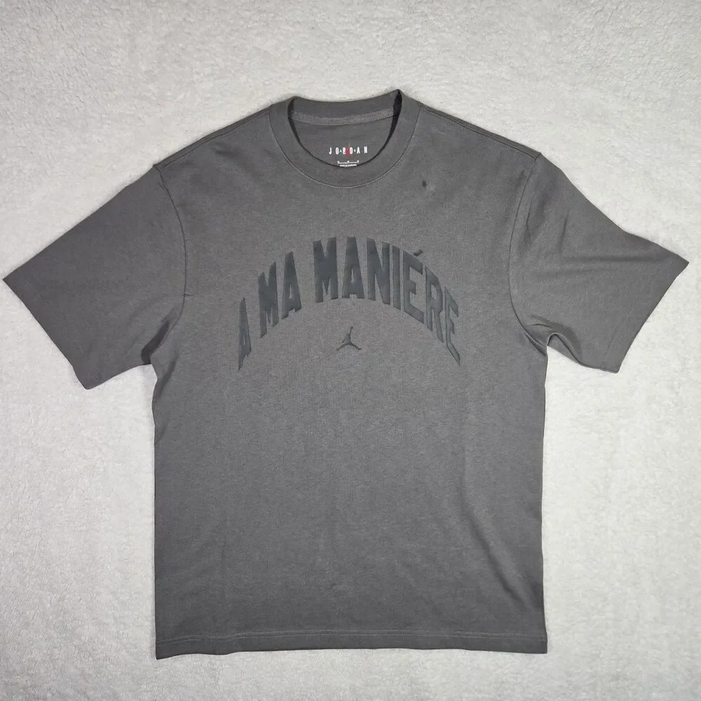 A Ma Maniere x Jordan Tee Shirt Grey Pewter Mens Medium HF0538-029 100% Cotton M